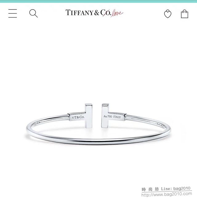 Tiffany純銀飾品 蒂芙尼女士專櫃爆款綠松石拼接雙T開口手鐲 Tiffany經典藍色T系列手鐲  zgt1694